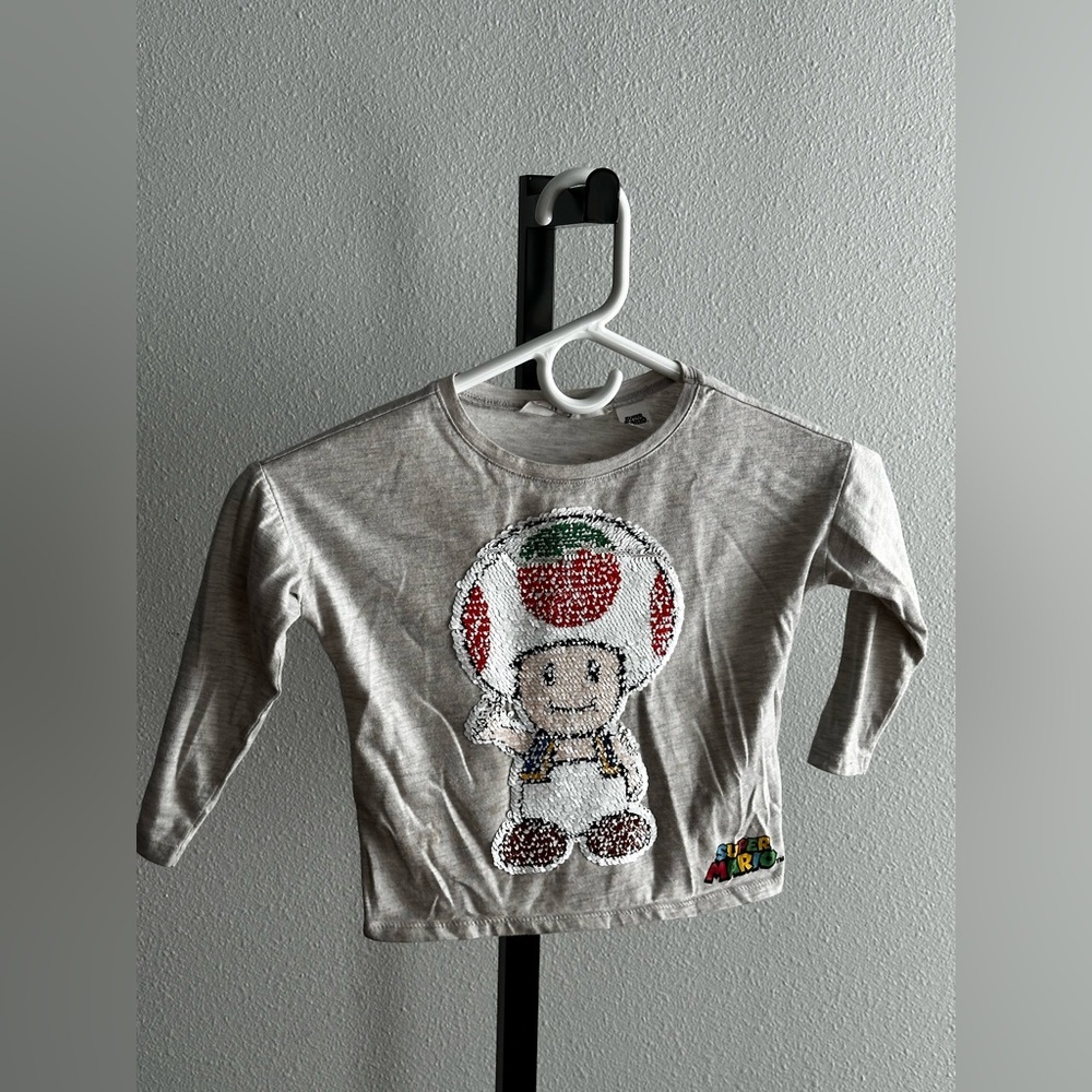 H&M 3-4 long sleeve Mario shirt shirt